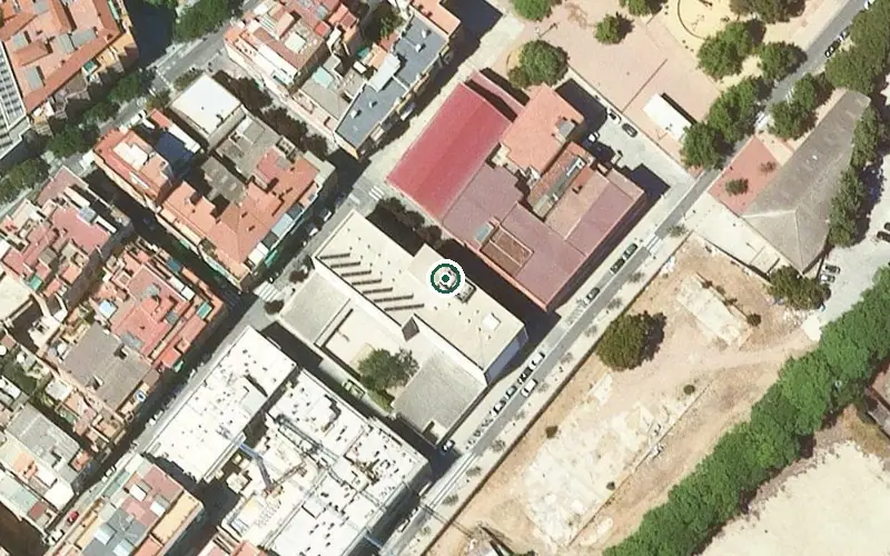 Vista aérea de la ubicación de Centre de dia per a Gent Gran Mossèn Vidal i Aunós