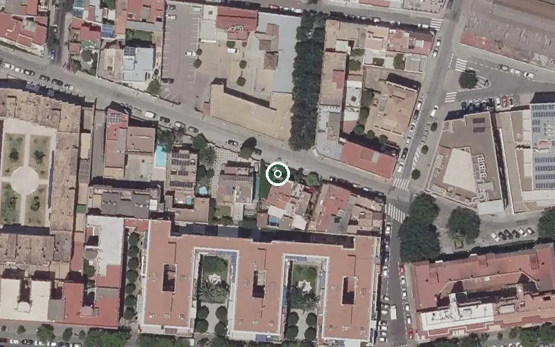 Vista aérea de la ubicación de Centro Residencial para Mayores Ballesol Porvenir