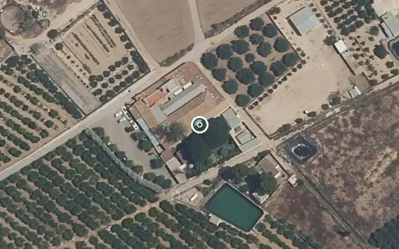 Vista aérea de la ubicación de Residencia de Ancianos Lozar