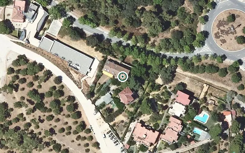 Vista aérea de la ubicación de Residencial Colònia Güell