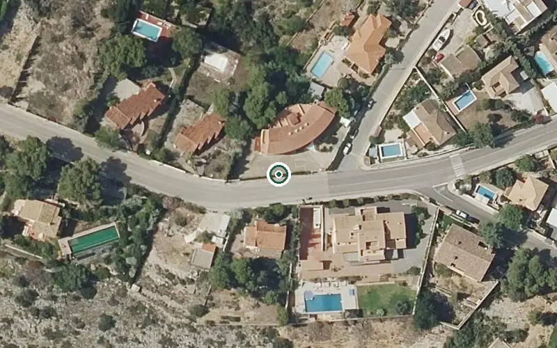Vista aérea de la ubicación de Residencia para Personas Mayores Dependientes C.p.m. Padre Damián