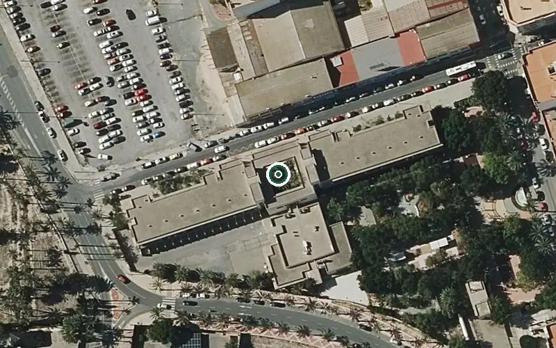 Vista aérea de la ubicación de Residencia y Centro de Día P.m.d. de Elx