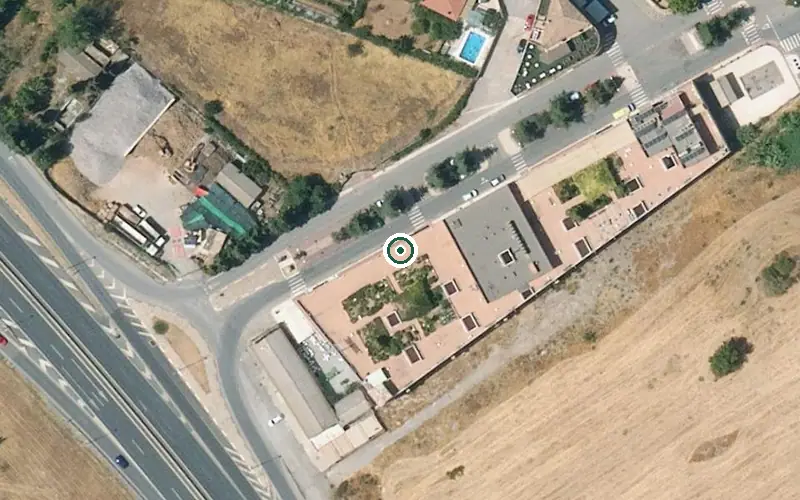 Vista aérea de la ubicación de Centro Residencial para Mayores Ntra Sra de Fonseca