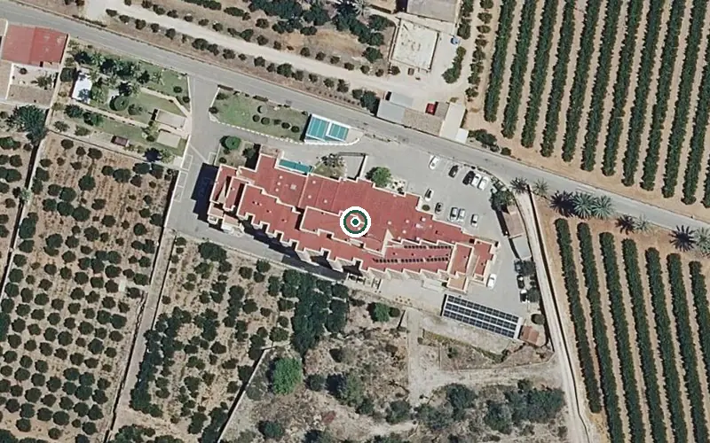 Vista aérea de la ubicación de Residencia P.m.d. Virgen de Aguas Vivas