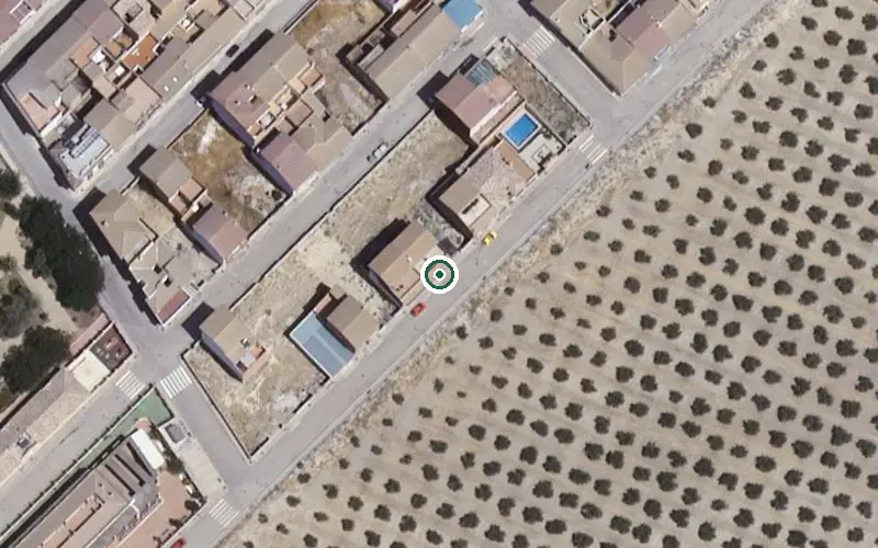 Vista aérea de la ubicación de Residencia para Personas Mayores Villa de Sabiote