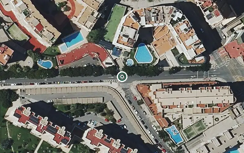 Vista aérea de la ubicación de Residencia P.m.d. Domusvi Alicante Condomina