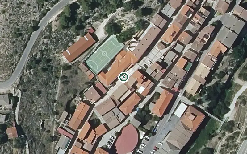 Vista aérea de la ubicación de Residencia de Mayores Hogar