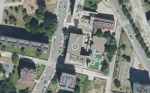 Vista aérea de la ubicación de Residencia Caser Residencial Txurdinaga Egoitza