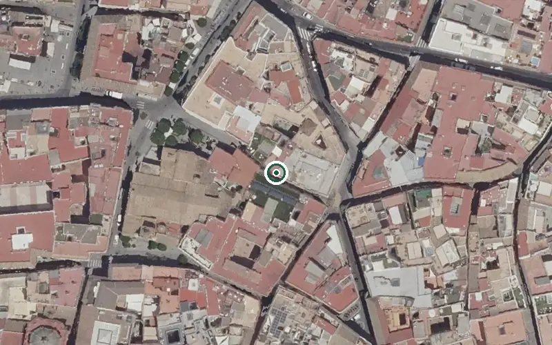 Vista aérea de la ubicación de Centro Residencial para Mayores San Isidoro