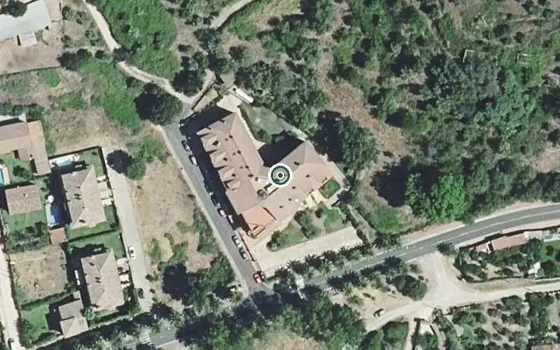 Vista aérea de la ubicación de Residencia de Personas Mayores las Palmeras