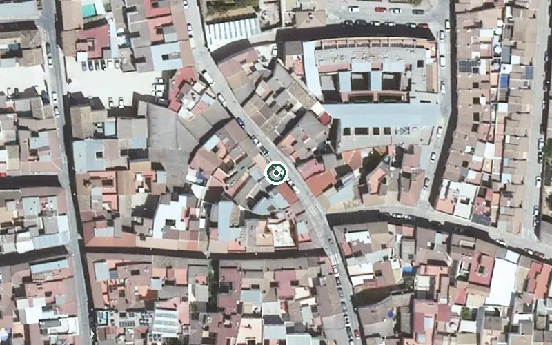 Vista aérea de la ubicación de Centro Residencial para Mayores Nueva Aurora