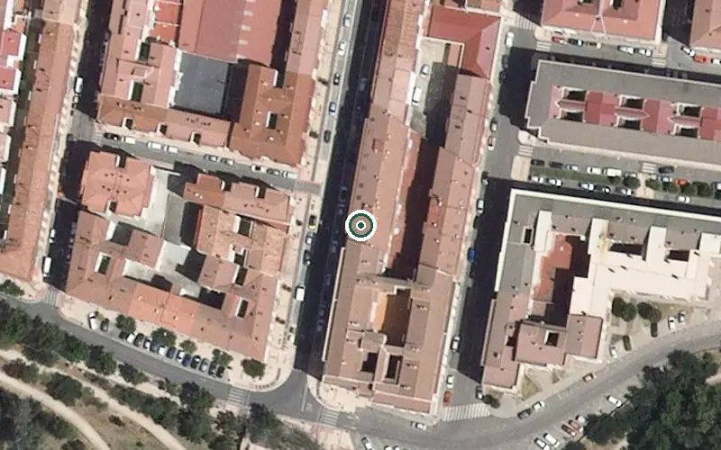 Vista aérea de la ubicación de Residencia de Personas Mayores de Aranda de Duero (Virgen de las Viñas)