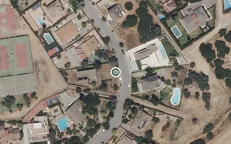Vista aérea de la ubicación de Centro Residencial Virgen de Fátima