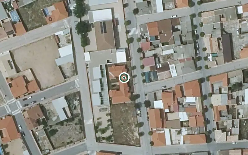 Vista aérea de la ubicación de Vivienda Municipal de Mayores