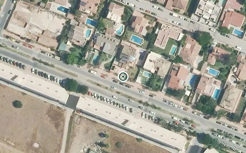 Vista aérea de la ubicación de Centro Residencial Las Gaviotas