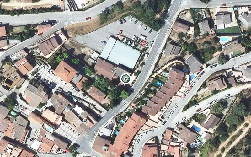 Vista aérea de la ubicación de Llar Residencial per a la Gent Gran Les Palmeres