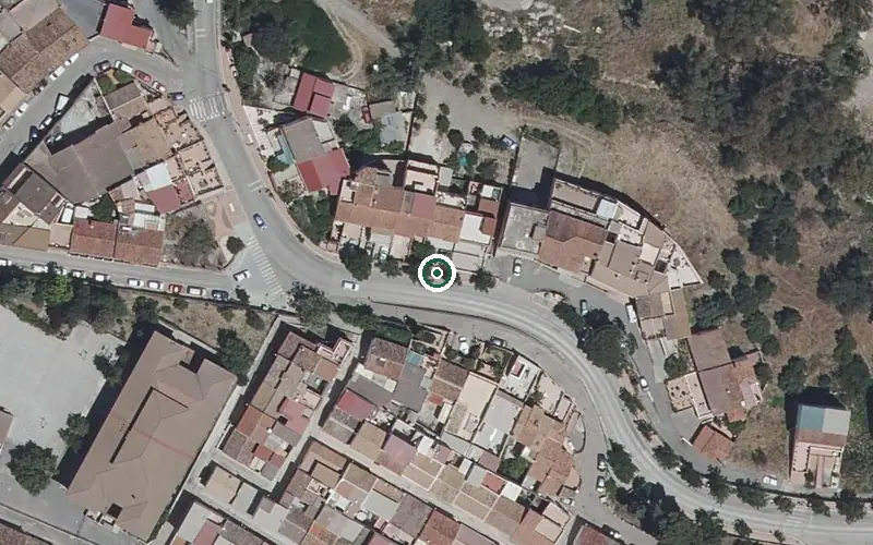 Vista aérea de la ubicación de Centro de Día para Mayores Enfermos de Alzheimer de Álora