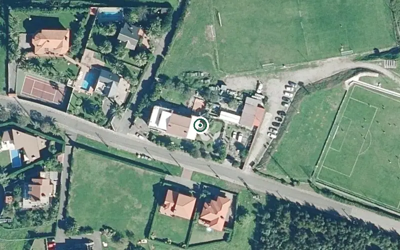 Vista aérea de la ubicación de Residencia Les Caseríes