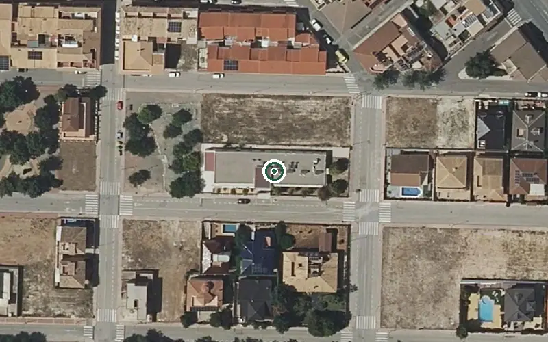 Vista aérea de la ubicación de Centro de Día