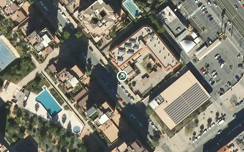 Vista aérea de la ubicación de Residencial para Personas Mayores Ballesol-granada