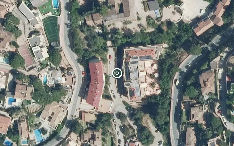 Vista aérea de la ubicación de Centro Residencial Ballesol Cerrado de Calderon