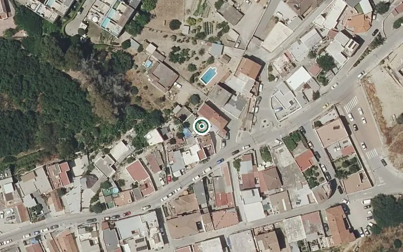 Vista aérea de la ubicación de Residencia de Ancianos Pergomar