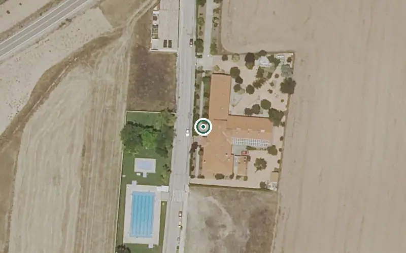 Vista aérea de la ubicación de Residencia de Mayores Virgen del Socorro