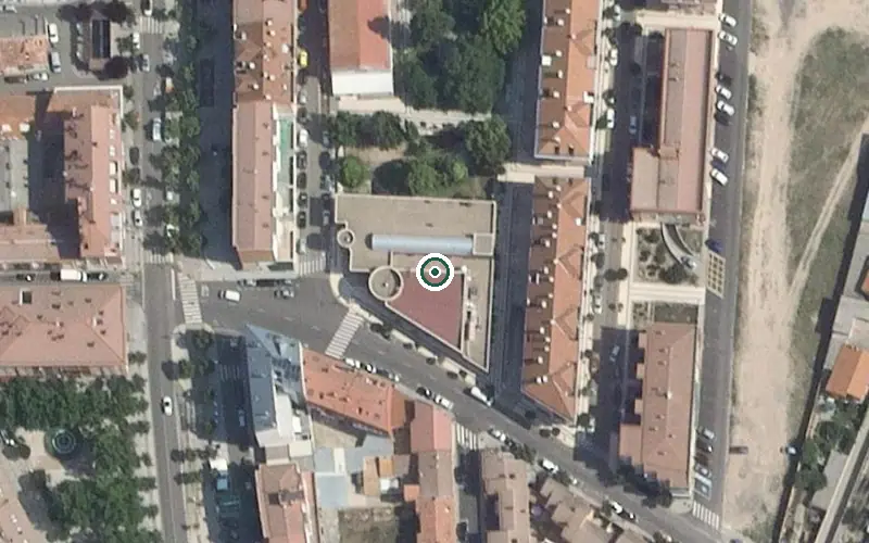 Vista aérea de la ubicación de Unidad de Estancias Diurnas del Centro de Día de Laguna de Duero