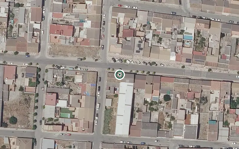 Vista aérea de la ubicación de Centro de Día para Mayores Cruz Blanca