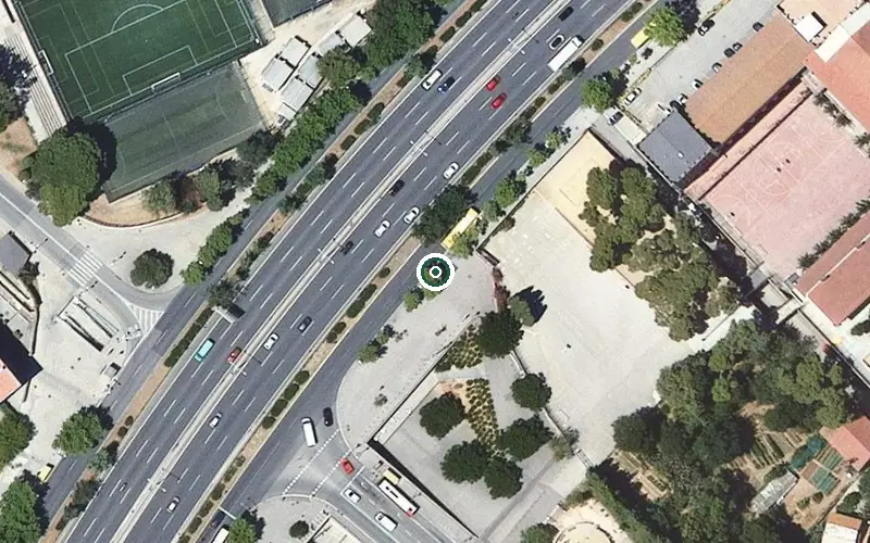 Vista aérea de la ubicación de Centre de dia Llar Sant Jordi