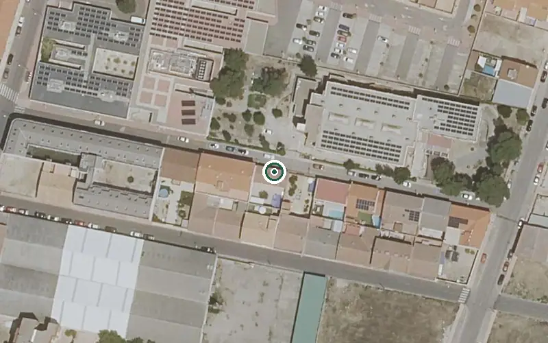 Vista aérea de la ubicación de Centro de Día Quijote y Sancho