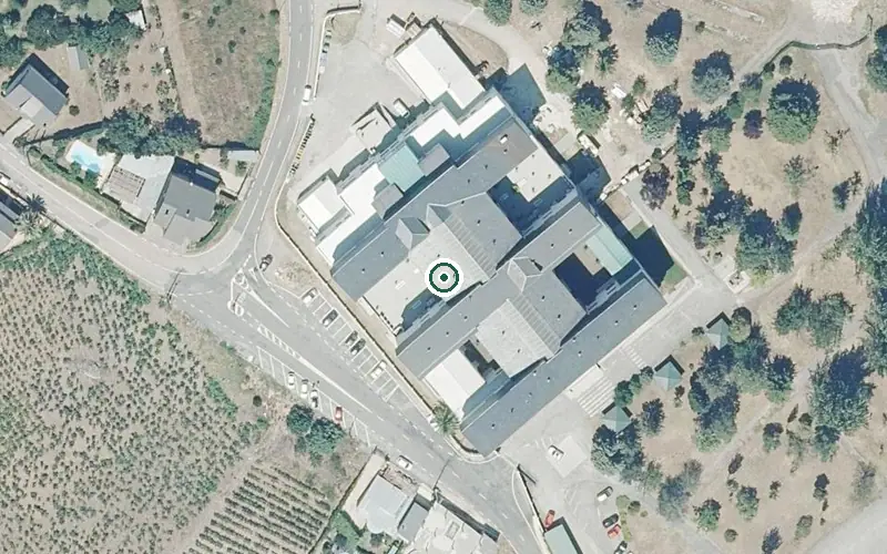 Vista aérea de la ubicación de Residencia Virgen de los Milagros