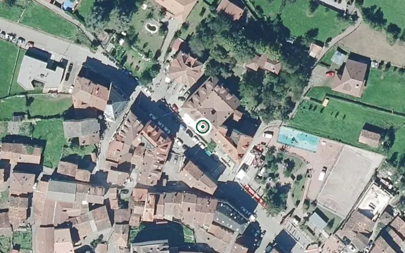 Vista aérea de la ubicación de Residencia La Minería