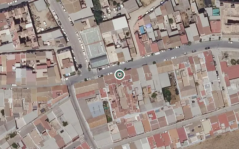 Vista aérea de la ubicación de Centro Residencial para Mayores Madre de Dios