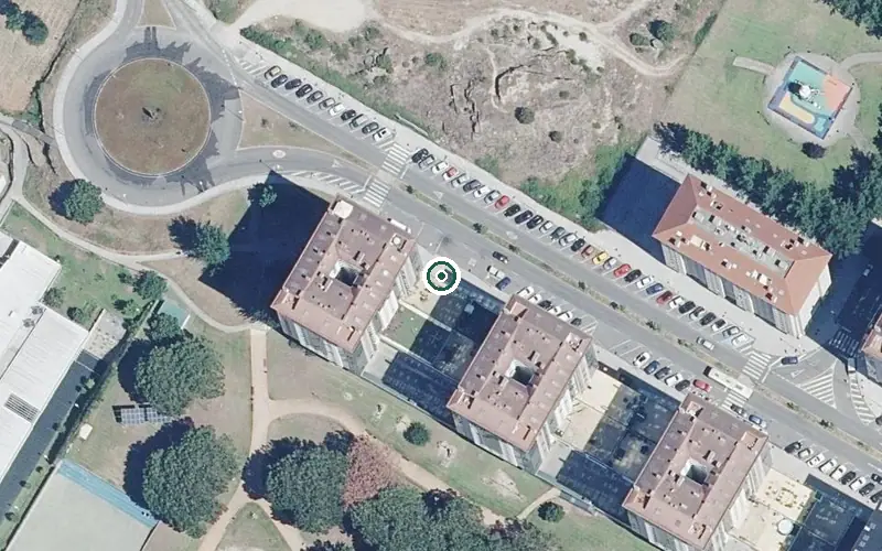Vista aérea de la ubicación de Centro de Día de Alzheimer Afaor