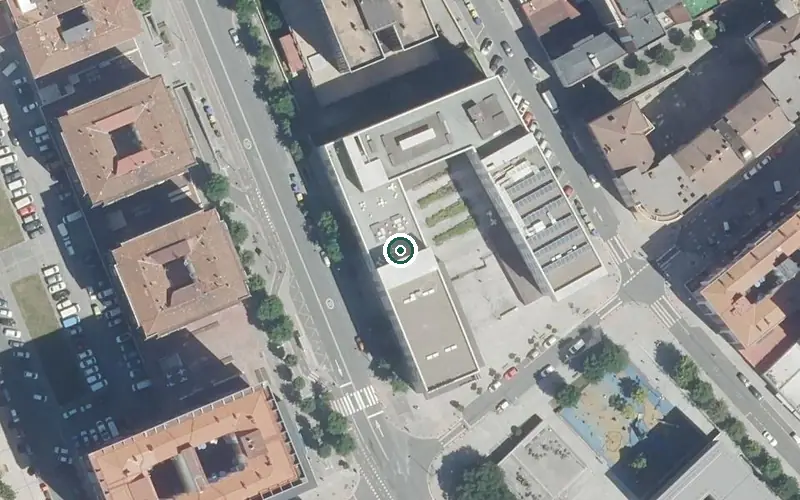 Vista aérea de la ubicación de Residencia Vitalitas Sarriko Egoitza
