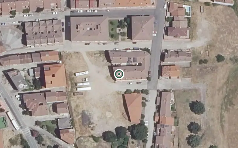 Vista aérea de la ubicación de Centro de Día de Madrigal de la Vera