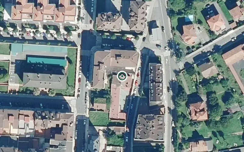 Vista aérea de la ubicación de Centro Residencial El Bibio