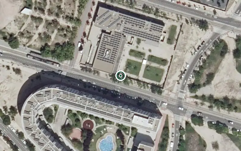 Vista aérea de la ubicación de Residencia Fundaz Santa Bárbara