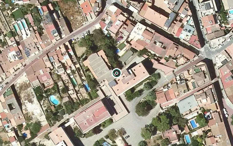 Vista aérea de la ubicación de Hogar Nuestra Señora de Lourdes