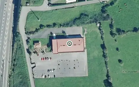 Vista aérea de la ubicación de Residencial La Carrera