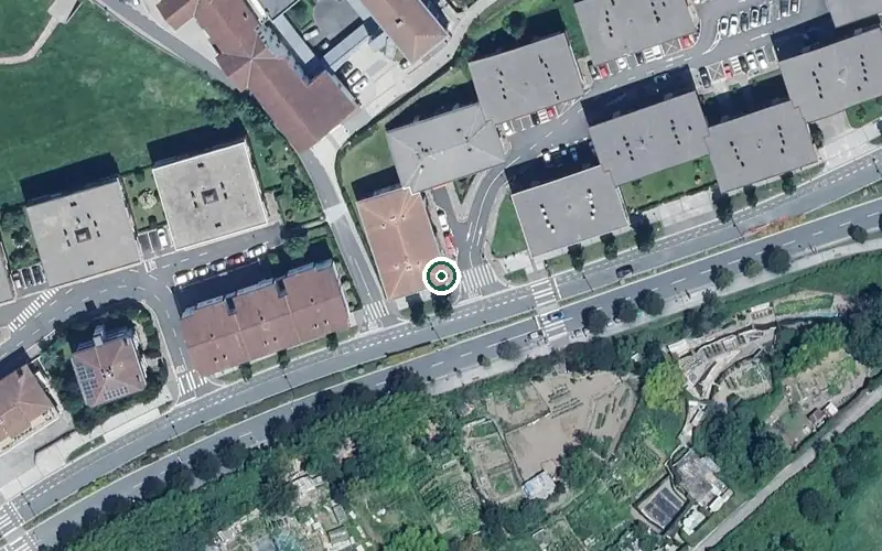 Vista aérea de la ubicación de Caser Residencial Betharram Egoitza
