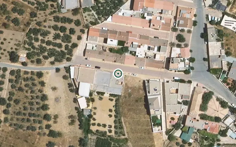 Vista aérea de la ubicación de Centro de Día para Mayores el Olivo