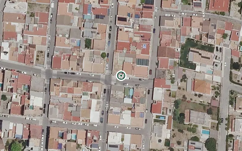Vista aérea de la ubicación de Centro Residencial Virgen de la Estrella