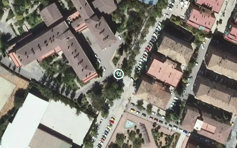 Vista aérea de la ubicación de Centro Residencial Hermanitas de los Pobres