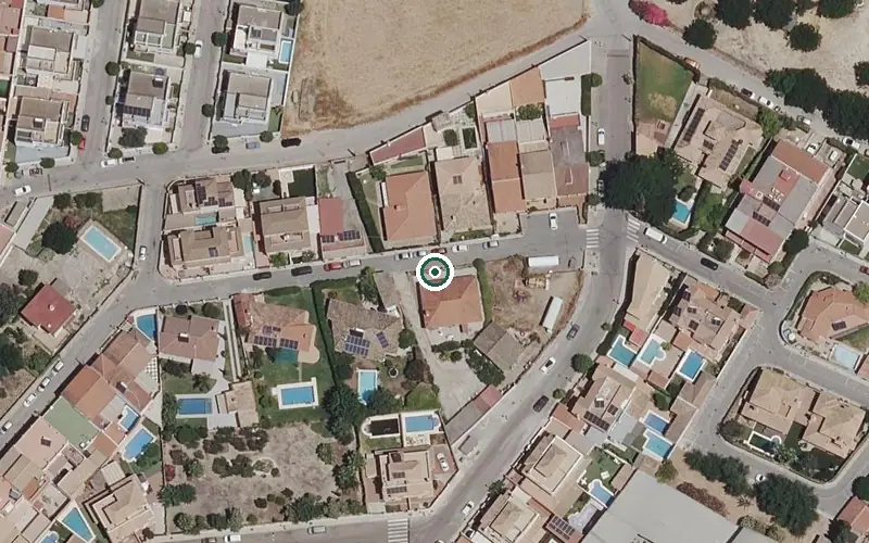 Vista aérea de la ubicación de Centro Residencial para Mayores Ntra. Sra. Sagrado Corazón
