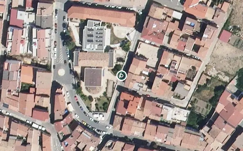 Vista aérea de la ubicación de Residencia de Ancianos los Jardines