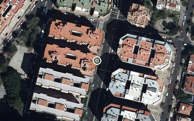 Vista aérea de la ubicación de Centro de Día Escaleritas - Asidma