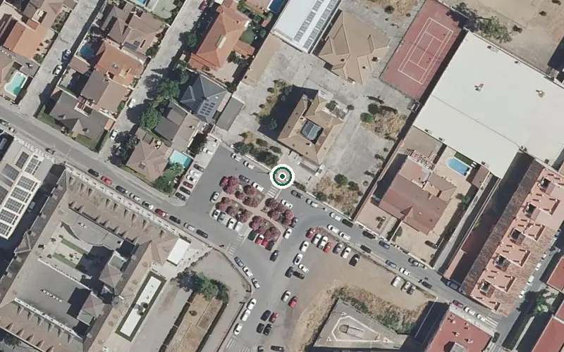 Vista aérea de la ubicación de Residencia para Mayores Virgen del Rosario