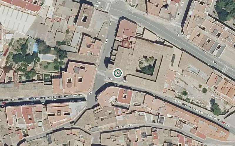 Vista aérea de la ubicación de Centro Residencial para Personas Mayores Hogar Santa Teresa Jornet